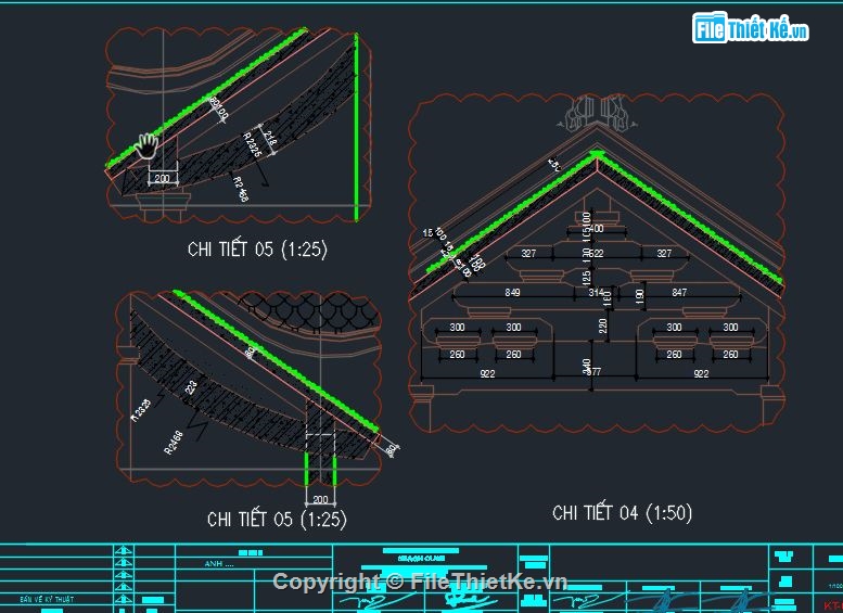 bản vẽ miếu thờ,kiến trúc nhà thờ,bản vẽ autocad miếu thờ,CAD Miếu Thờ 2 mái